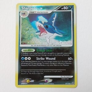 Pokemon Sharpedo 37/132 2007 reverse holo card